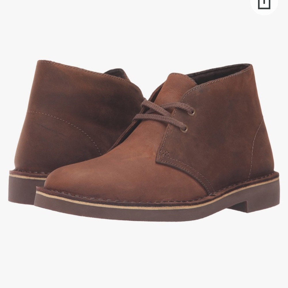 Clarks Brown Leather Desert Boots